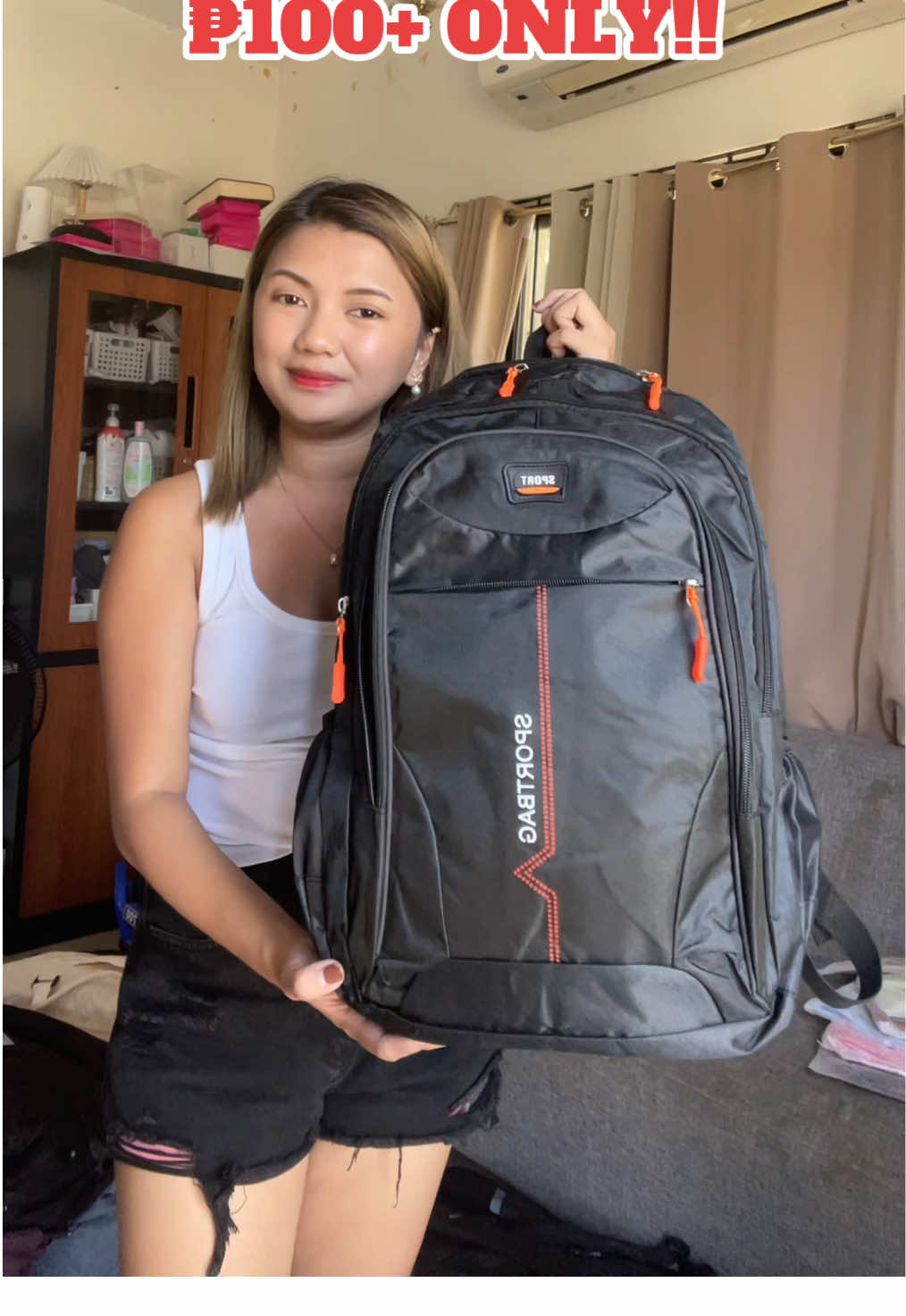 large capacity backpack ₱100 plus nalangg!  #backpack #largecapacitybag #travelbag #backpackformen 