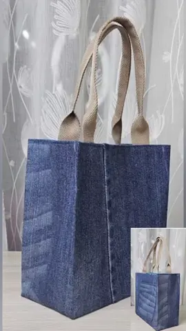 👜 DIY Tote Bag from Old Jeans | Quick Sewing Tricks #sewingtricks #diybag #denimcraft #foryou #foryoupage 