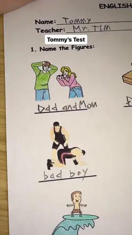 Tommy s. test.:::#test #school #teacher #professor #grading #correction #asmr 