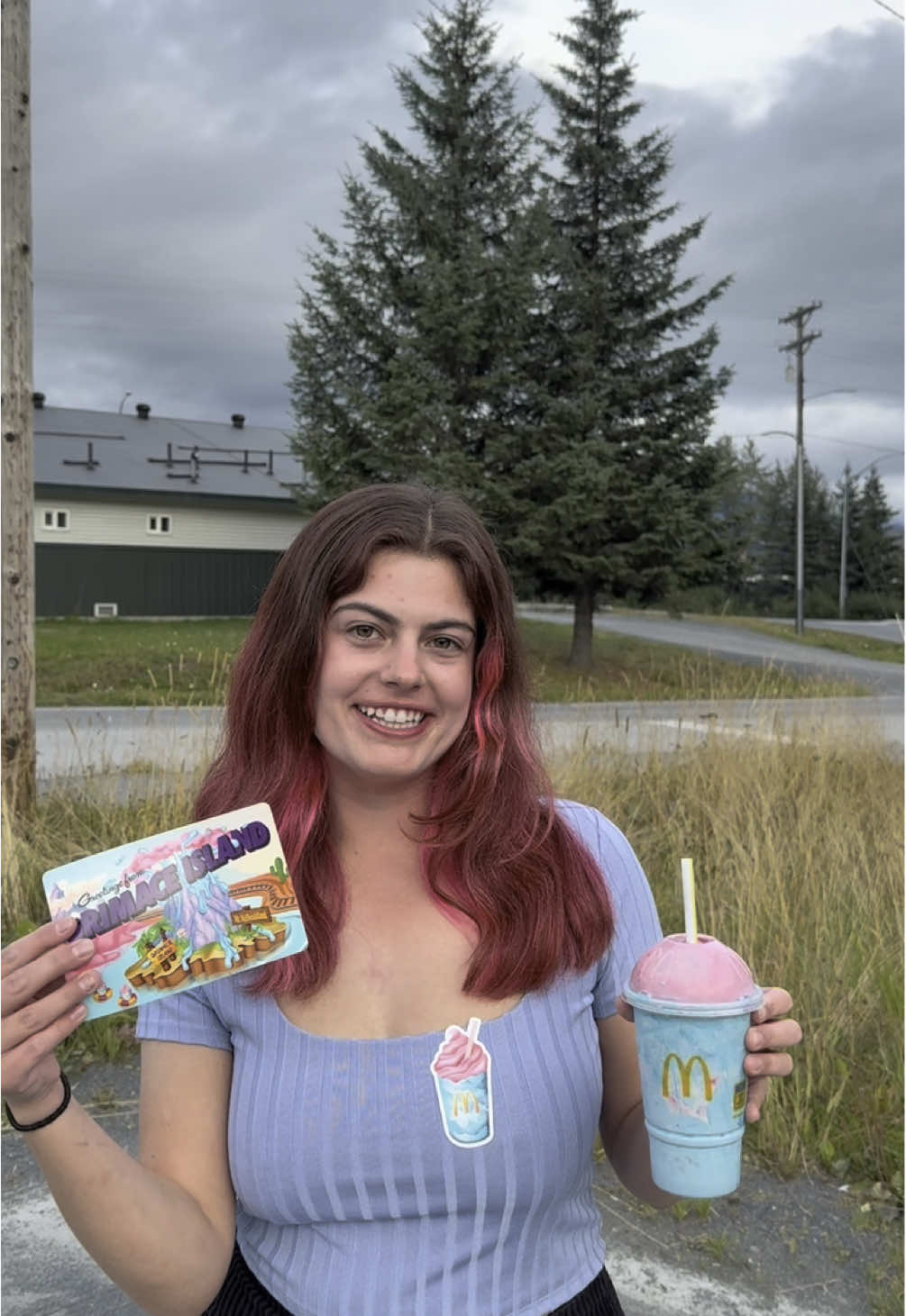 Greetings from Grimace Island!! 🥤💜 @McDonald’s  #mcdonalds #grimaceshake #grimace #mcdonaldsshake #fyp