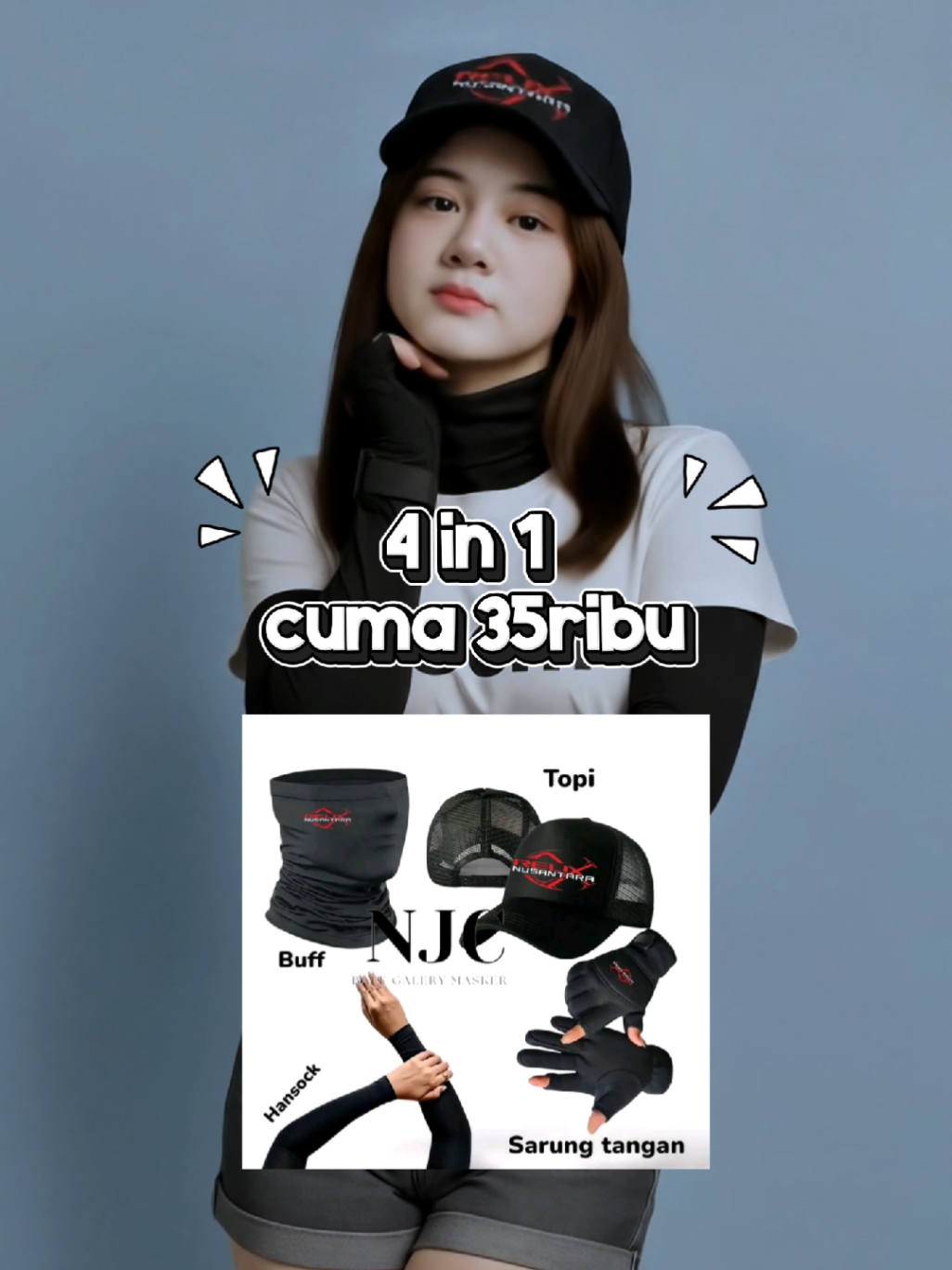Paket hemat 4 in 1 dari relix Nusantara. dapatkan sarung tangan, buff masker, handshock dan topi.  #relixnusantara  #fishingstyle  #kaosmancing  #jerseymancing  #topimancing 