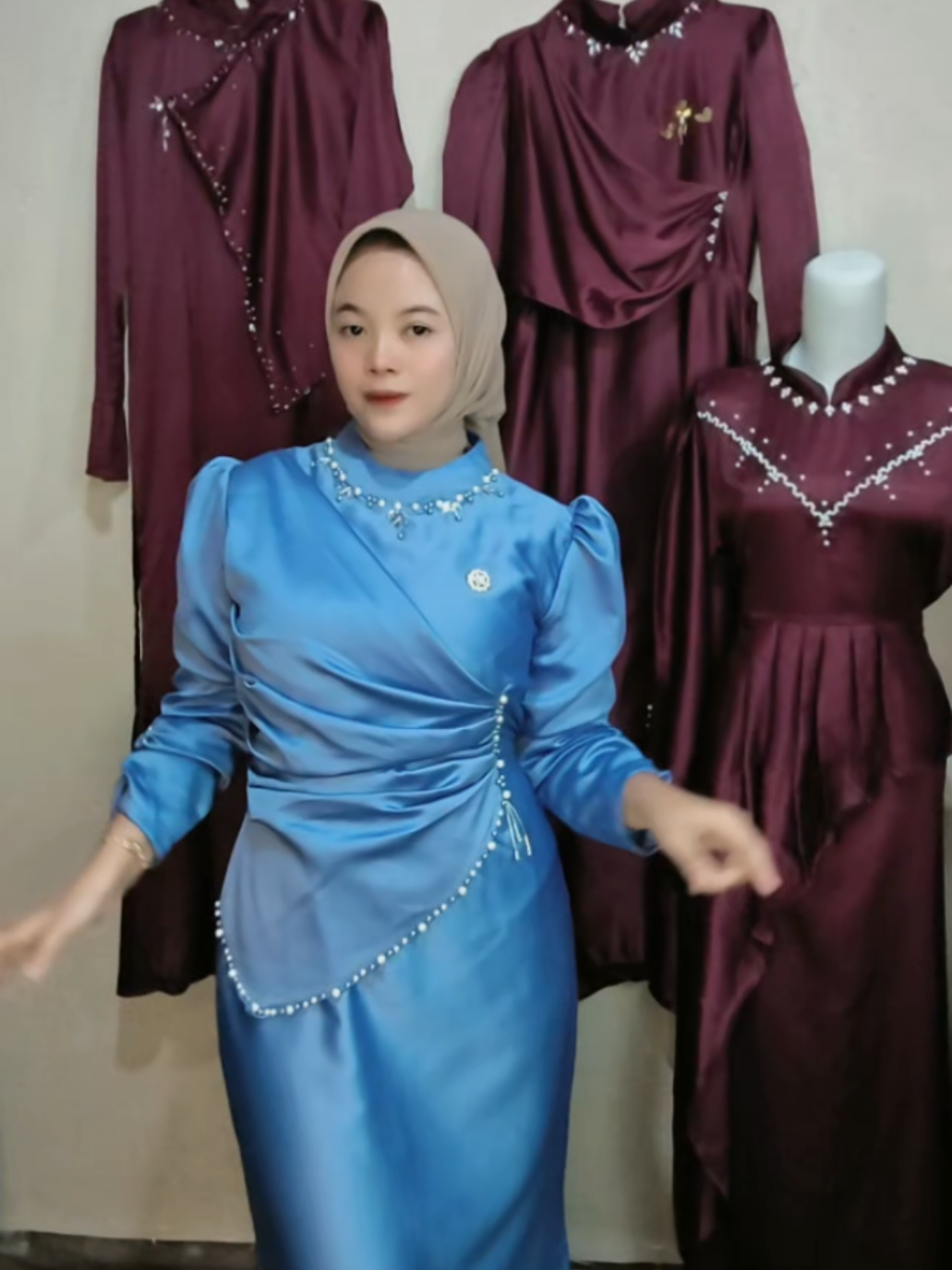 Imna dress maxi ❤️‍🔥❤️‍🔥#fypage #fyp #dressviral #dresskondangan #bridesmaids 