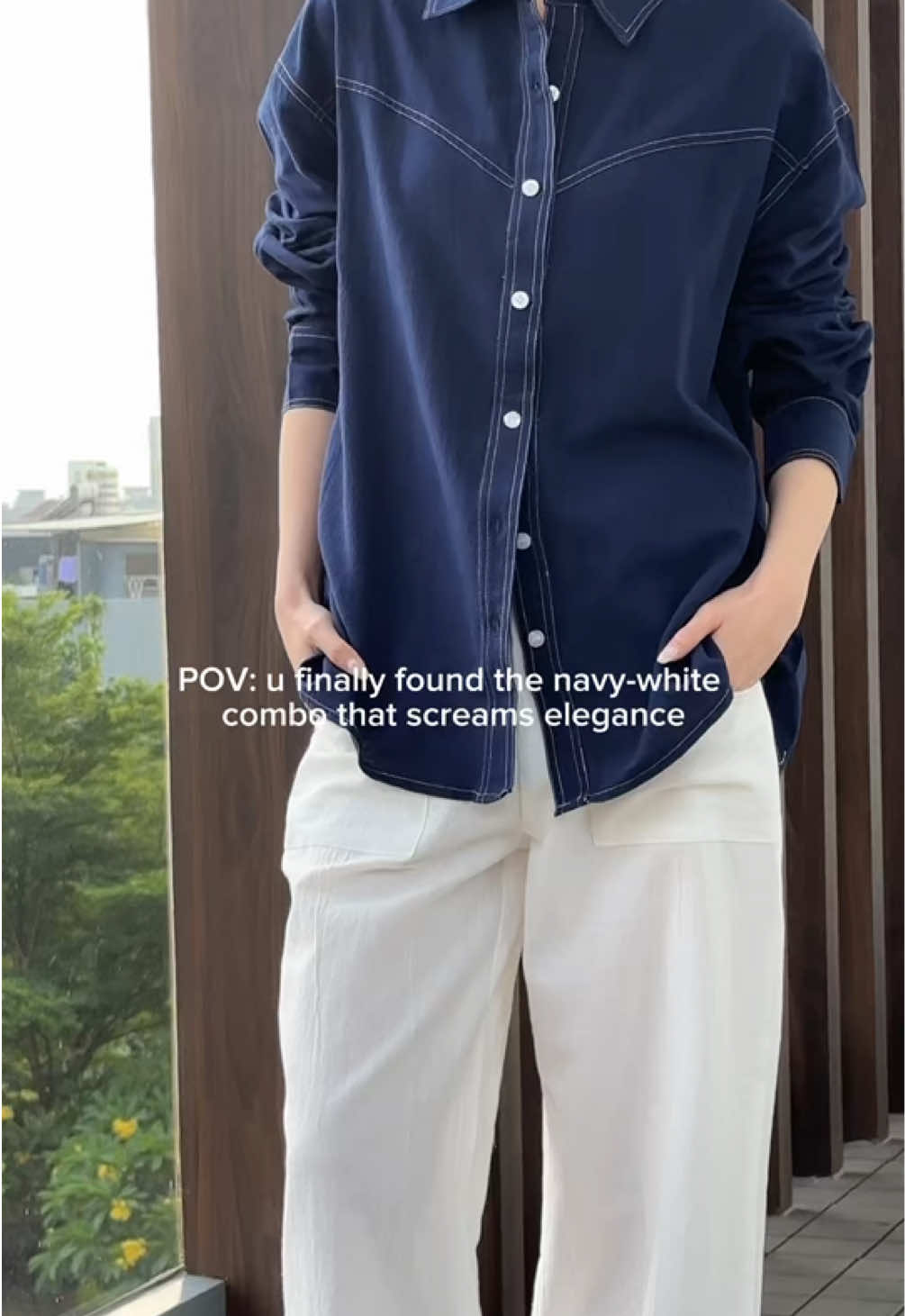 navy and white is perfect combo ever💙🤍 #colorcombo #mixandmatch #ootdfashion #fashioninspo #fashiontiktok 