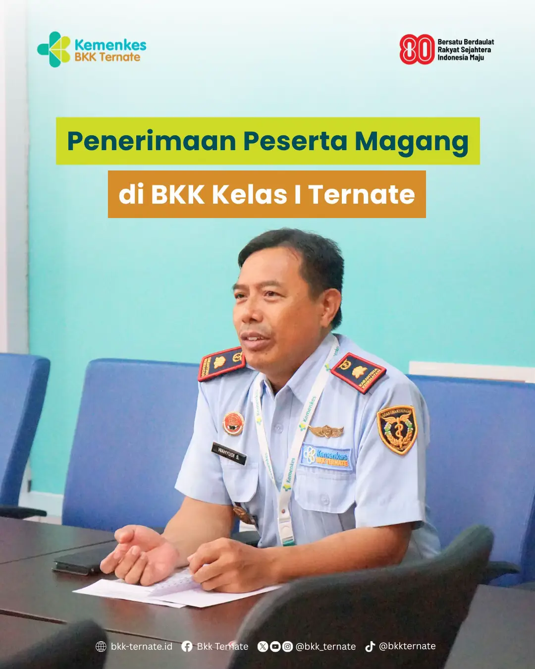 Balai Kekarantinaan Kesehatan Kelas I Ternate kembali menerima peserta magang dari berbagai institusi pendidikan sebagai bentuk komitmen mendukung peningkatan kompetensi generasi muda di bidang kesehatan. 👩‍🎓👨‍🎓 4 Agustus 2025: Universitas Muhammadiyah Maluku Utara 12 Agustus 2025: SMK Negeri 1 Kota Ternate 13 Agustus 2025: Poltekkes Kemenkes Ternate Semoga melalui program magang ini, para peserta dapat menambah wawasan, pengalaman, serta keterampilan dalam mendukung upaya perlindungan masyarakat melalui Kekarantinaan Kesehatan. 💪🌍 #MagangBKKTernate #KemenkesRI #BKKTernate #Ternate 