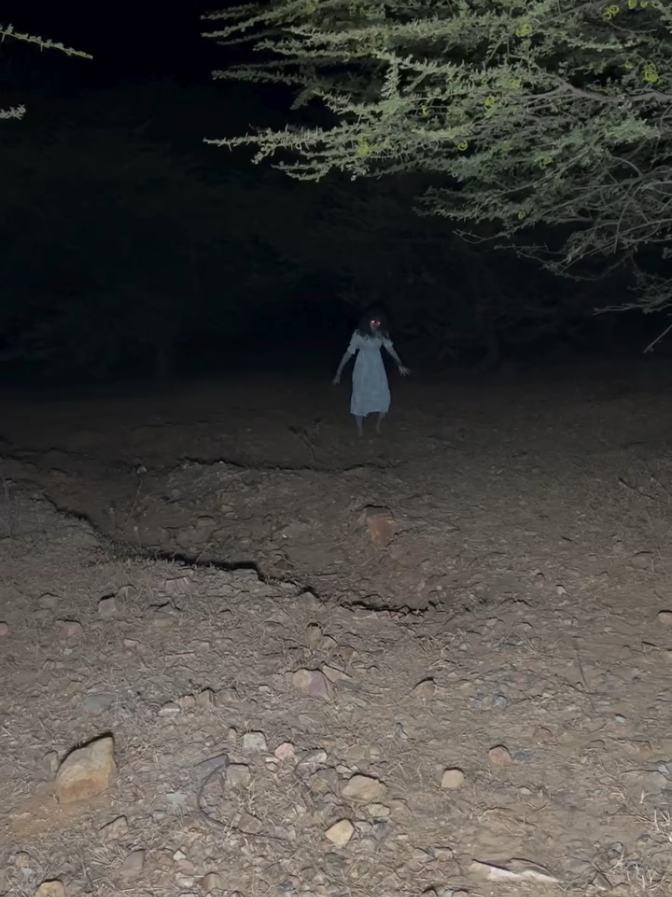 A white Ghost . 👻  #ghost #hauntedjungle #hauntedforest #scary #spooky 