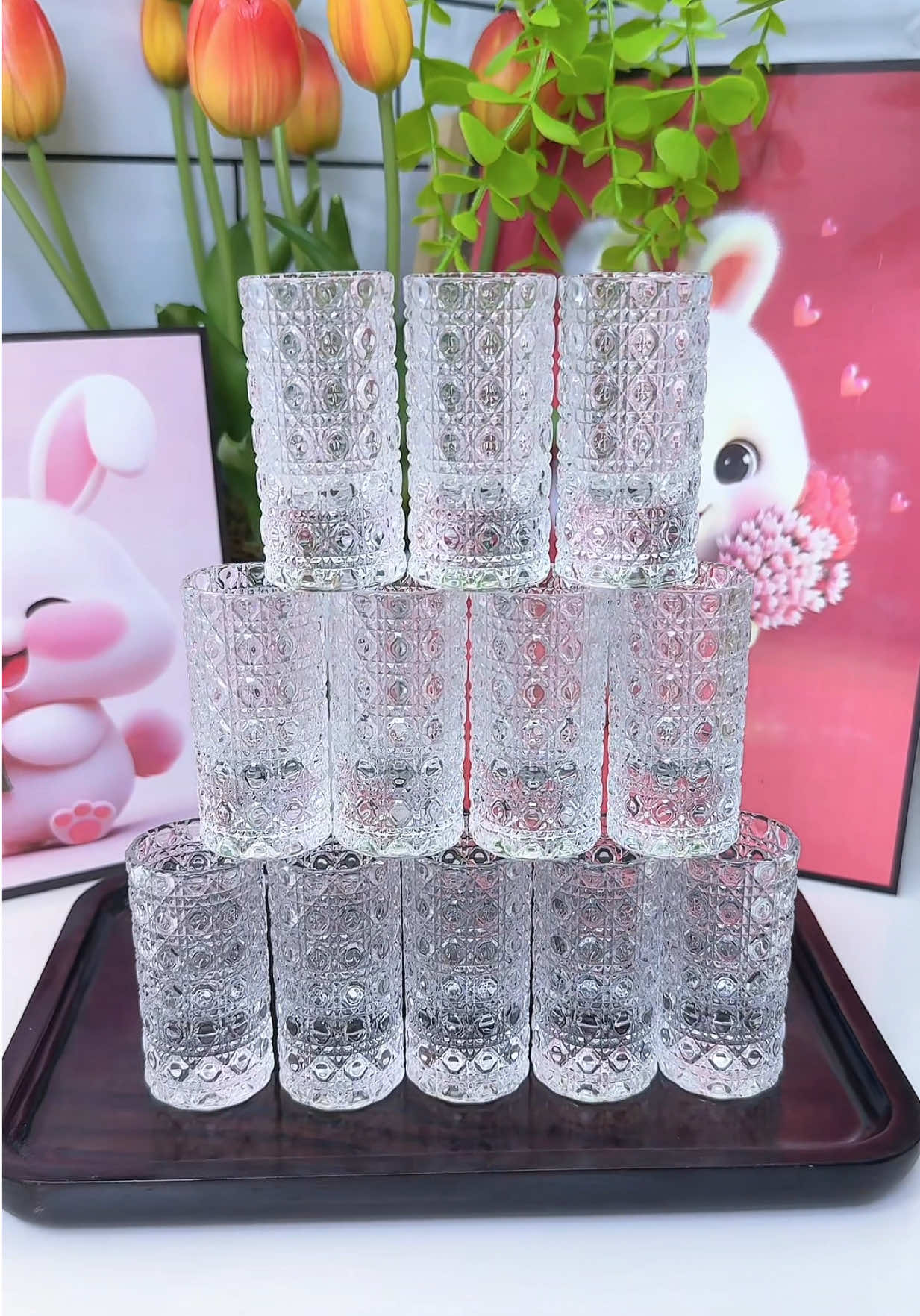 Ly thuỷ tinh cao cấp đựng rịu , đựng trà siu sang trọng , đẹp lắm luôn ạ #lythuytinh #lythuytinhcaocap #ly #lyuongrieu 