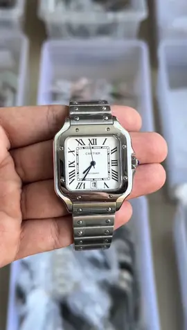 Cartie_r Santos Automatic Silver-White #cartierlove #cartierwatch #cartier #menfashionstyle #menwatches 