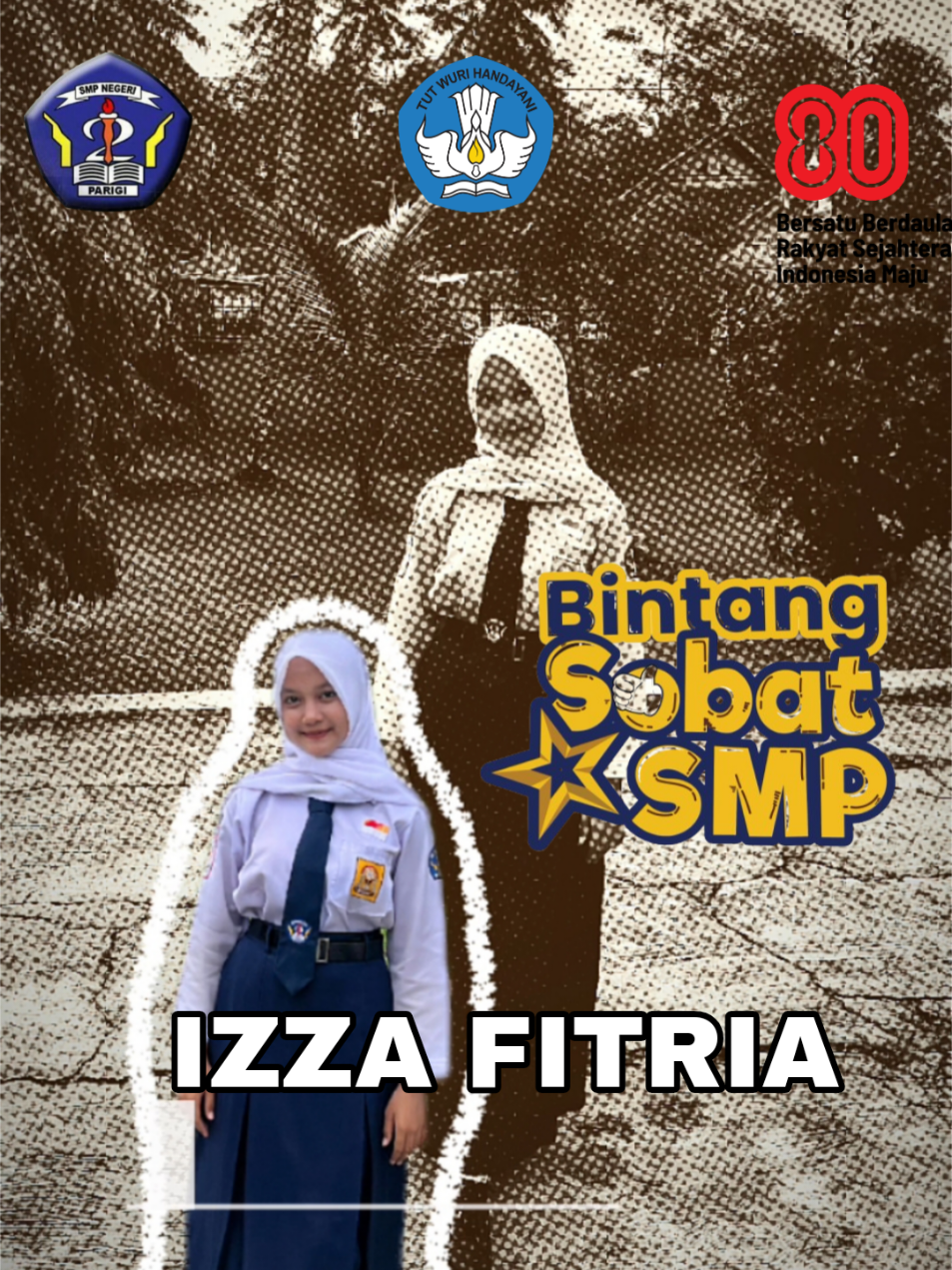 ✨️Hai #sobat smp✨️ 👋 My name is Izza Fitria 😊,I’m from Pangandaran I’m student of SMP Negeri 2 Parigi🏫 Dan saya adalah calon Bintang Sobat SMP tahap II.💫💫 📌TEMA : Aktivitas positif dan berdampak di lingkungan sekolah dengan Penerapan 7 KAIH. SUBTEMA: Sekolah sebagai Lingkungan Belajar yang Aman, Nyaman, dan Menggembirakan.  ❗️TEMAN² kalian pernah enggak ngebayangin gimana sekolah yang Aman✨️ Nyaman✨️ dan Menggembirakan✨️ ❓️❓️ ⭐️Nah semua itu bisa terwujud dengan kita memulai aktivitas ² yang positif di lingkungan sekolah. ⭐️CONTOH AKTIVITAS NYA YAITU PASTINYA DENGAN KITA MENERAPKAN 7 KEBIASAAN ANAK INDONESIA HEBAT DAN YANG TIDAK KALAH PENTINGNYA YAITU ✨️MENJAGA LINGKUNGAN SEKOLAH✨️ 💫DISINI AKU AKAN MENJELASKAN SEBUAH PROGRAM DI SMPN 2 PARIGI. YAITU PROGRAM❗️MELISA PULANG❗️ Akronim dari Melihat Sampah Pungut Langsung. 💫Dengan program ini menjadi wujud nyata kebiasaan bermasyarakat dalam 7 KEBIASAAN ANAK INDONESIA HEBAT‼️ 💫Selain itu, program ini akan membuat kita jadi gemar belajar dengan rasa aman, nyaman, menggembirakan karena terbebas dari sampah yang berserakan ✨️ 📌AYO WUJUDKAN LINGKUNGAN SEKOLAH ESTETIK TANPA SAMPAH PLASTIK❗️Mari kita wujudkan Generasi Anak Indonesia Hebat💪 I am ready to be BINTANG SOBAT SMP2025✨️ @ditsmp.kemendikdasmen  #BintangSobatSMP #BSS2025 #7KebiasaanAnakIndonesiaHebat #PendidikanBermutuuntukSemua  @Apsiigjlswk @soon @liamoliworld @djtmin @krisdupa 