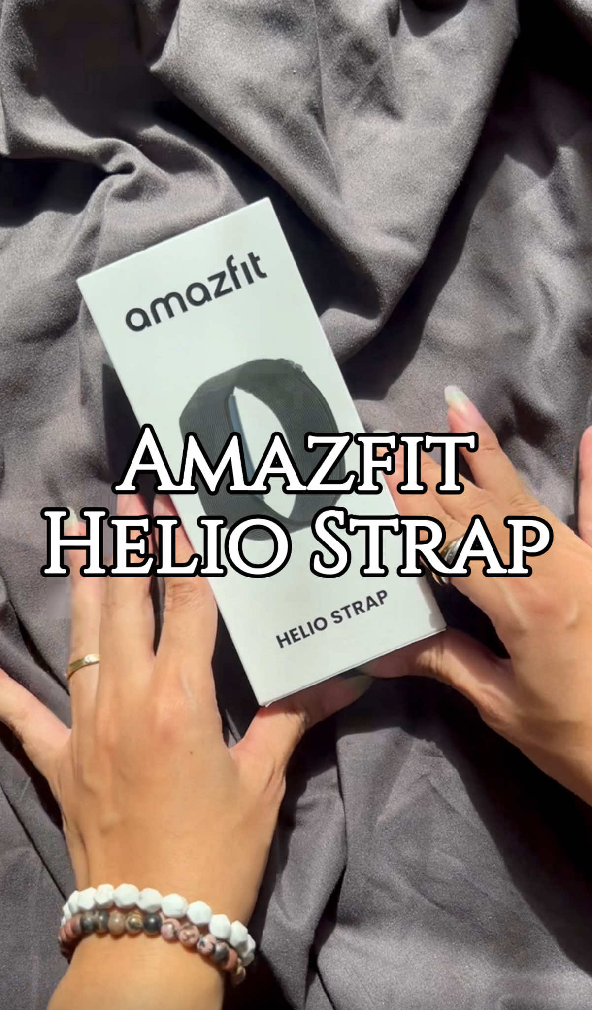 Replying to @Krisha super love that there’s a smart band without having to pay for subscriptions! Amazfit Helio Strap — for your smart fitness tracking. Let’s unbox this, shall we? 🖤❤️‍🔥 #HelioStrap #SmartBand #AmazfitHelioStrap 
