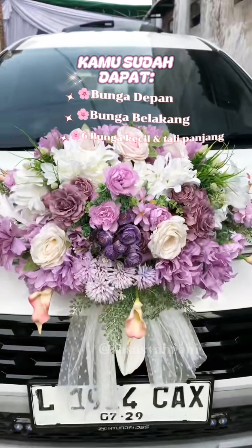 Bunga hias mobil pengantin satu set #bungahiasmobilpengantin #bungamobilpengantin #mobilpengantin #bungahias #bungapengantin #bungamobil #murah #terlaris 