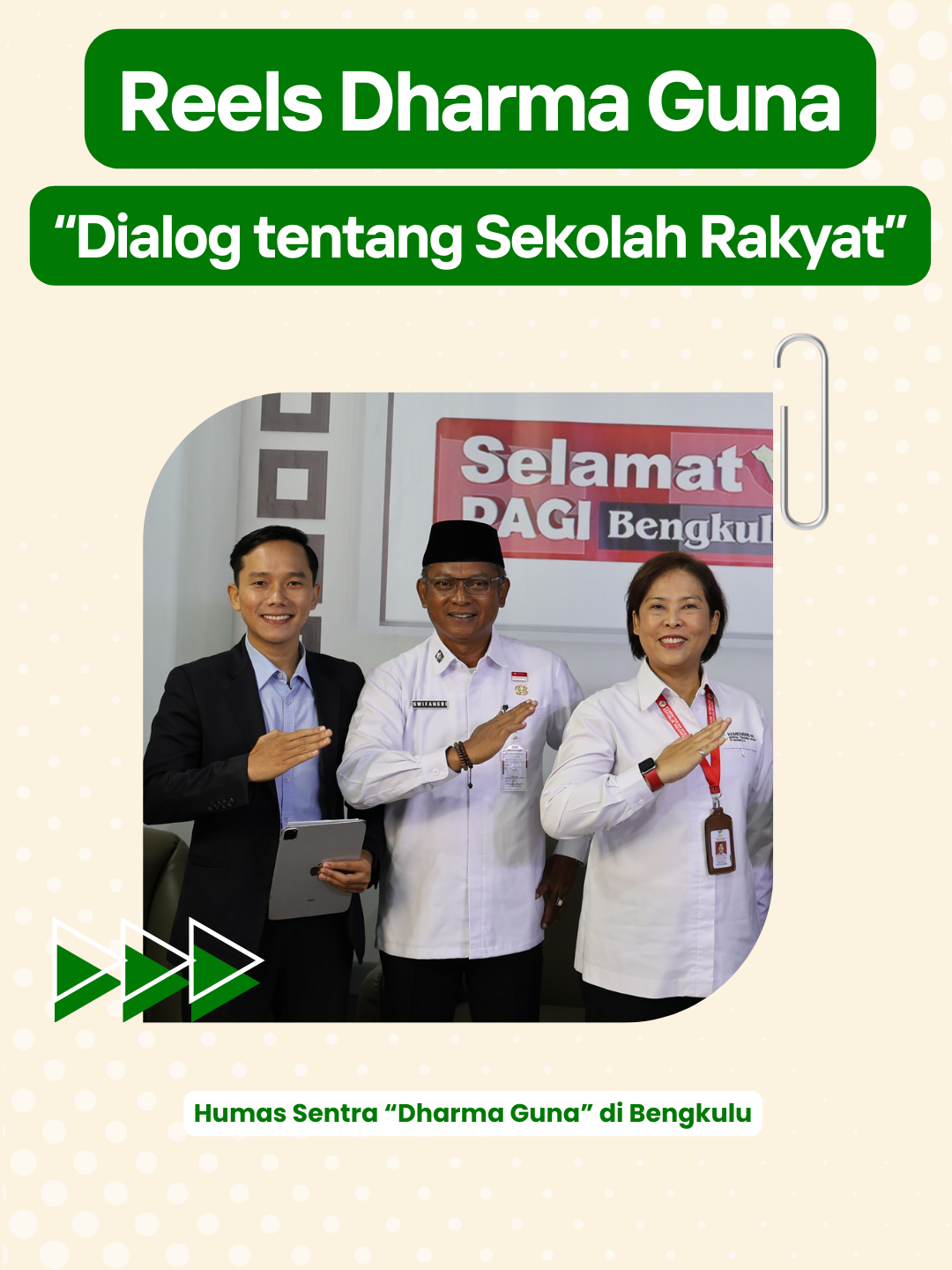 Halo sobat sosial! Dalam rangka memperkenalkan keberadaan Sekolah Rakyat kepada masyarakat luas, RBTV menghadirkan Kepala Dinas Sosial Provinsi Bengkulu bersama Kepala Sentra 