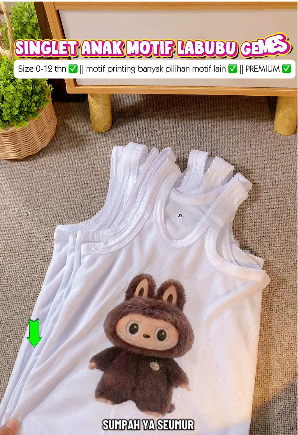 Siapa yang anak nya suka singletan dirumah ? #singletanak #kaosdalamanak #singlet #kaosdalam #singletanakmurah