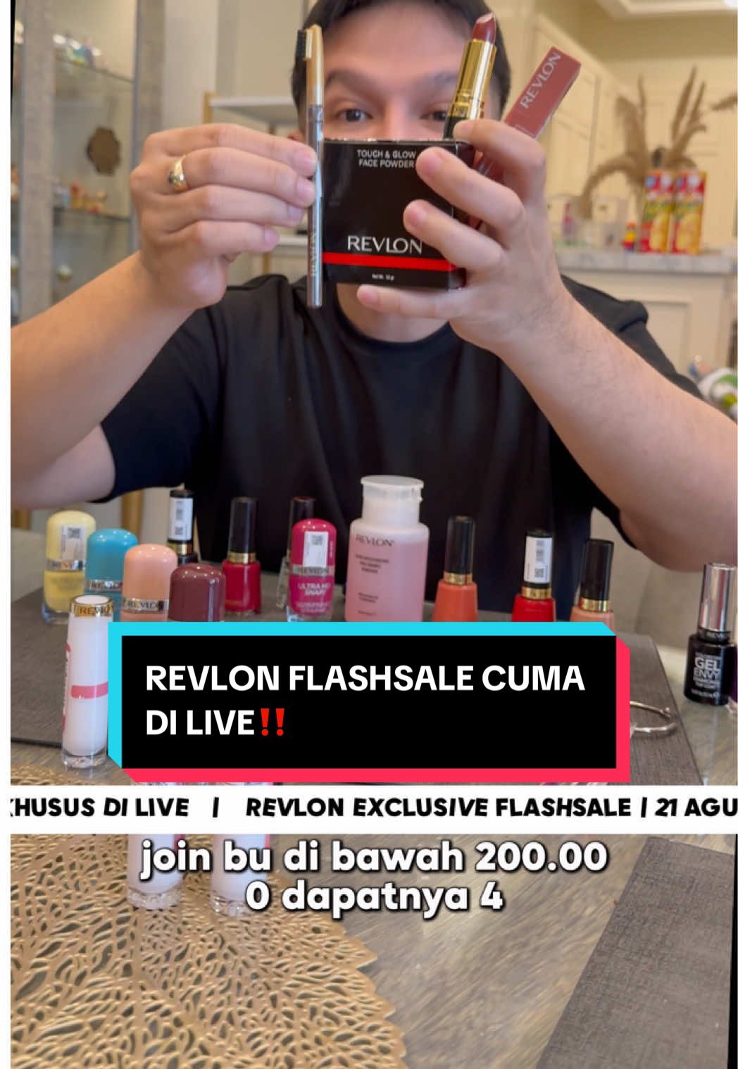 REVLON HARGA AMBYAR‼️ CATAT TANGGALNYA‼️ Kamu langsung Join live aku buat dapetin produk revlon yang legend ini yaaak, jangan sampai ketinggalannnnn stok ga banyak yang aku kasih harga ambyarr 🥳 #revlonhairdryerbrush #revlon #jordion 