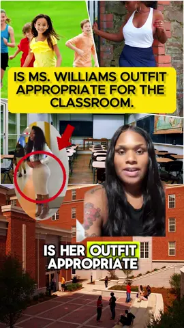 Is Ms. Williams outfit appropriate for the classroom. #teacher #outfit #firstdayofschool #backtoschool 
