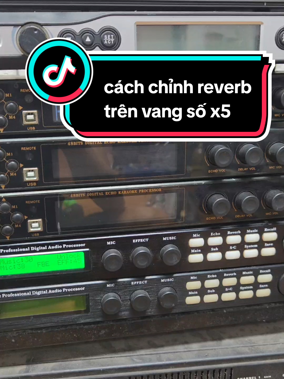 cách chỉnh reverb trên vang số x5 #vangso 