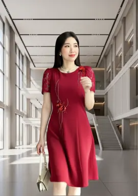 Đầm váy nữ chữ A thiết kế sang trọng #thoitrangnu #xuhuongtiktok #vaythietke #vayxinh 