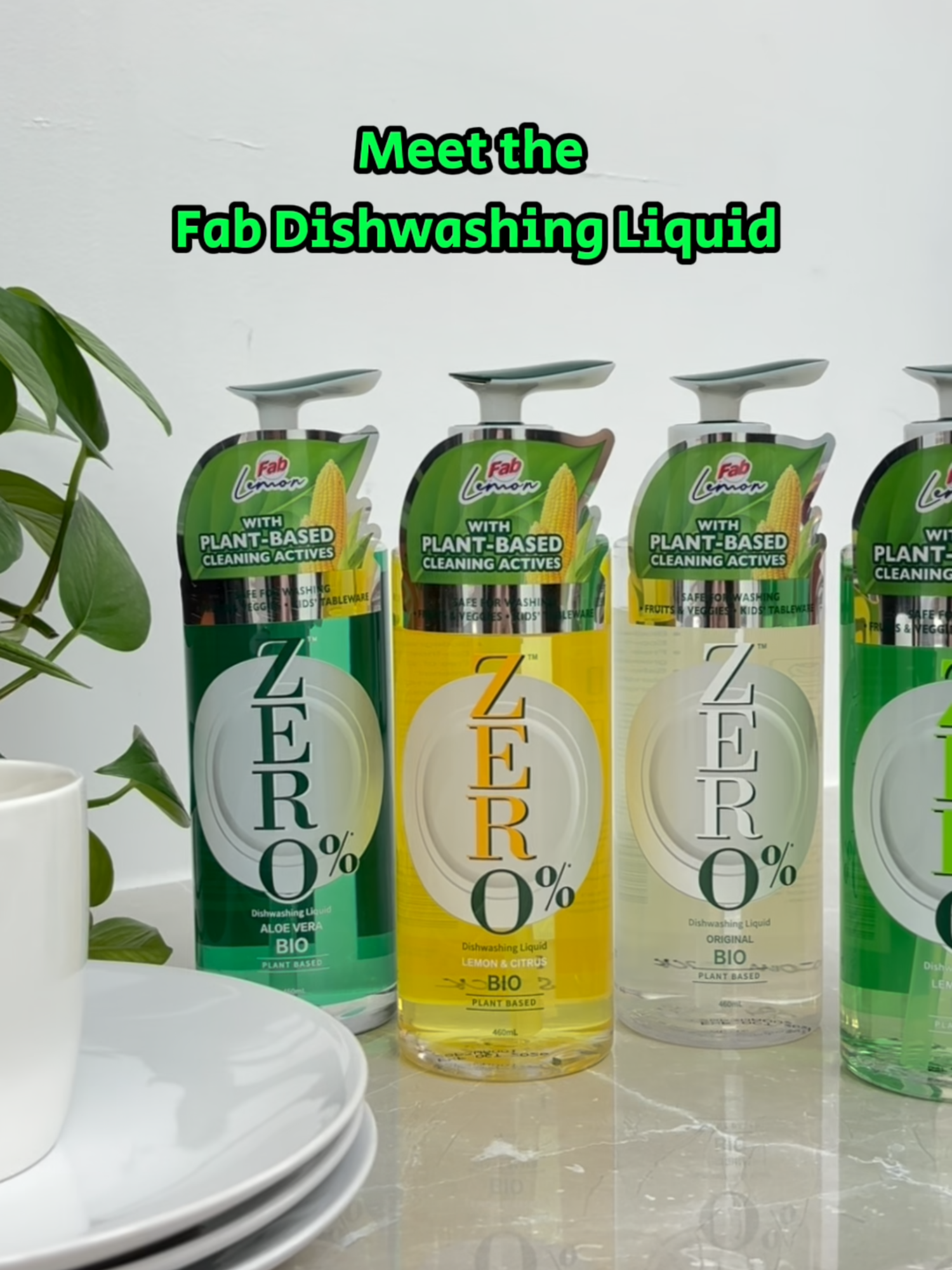 Grease? Gone in 3...2...💨 Fast. Fab. Phosphate-free. Grab your now!!! #KitchenGlowUp #PlantBasedClean #FabDishesOnly #CleanTok #fabdishwashingliquid #fab #asmr