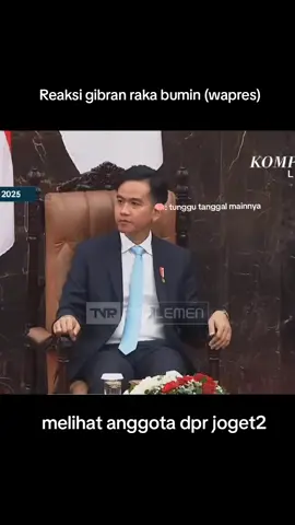 reaksi gibran wapres melihat anggota DPR MPR joget2 #gibran #dpr #wapres #joget #president 