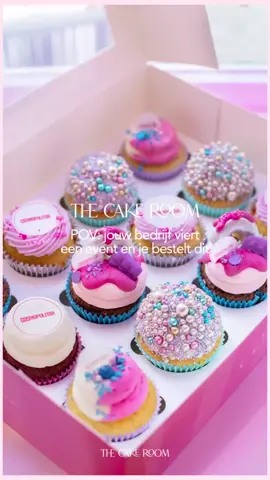 POV: Your company’s event just got sweeter ✨  Custom logo cakes = the ultimate branding snack 🩷   #CorporateEvents #BrandedCupcakes #BusinessSnacks #thecakeroom #BredaHotspot 