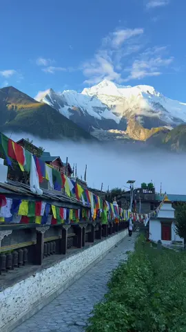 One of the most beautiful place in Nepal - Manang (Pisang Village) Right below on the lap of Annapurna2 #manang #manangdiaries #beautyofnepal #travelbucketlist #travelnepal 