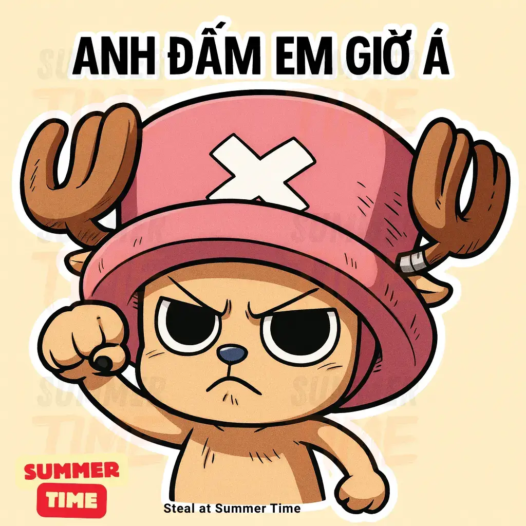 Đừng thấy a dễ thương, a uýnh đau lắm đó 😤😤😤 #chopper #stickers #mes #cute #chat 
