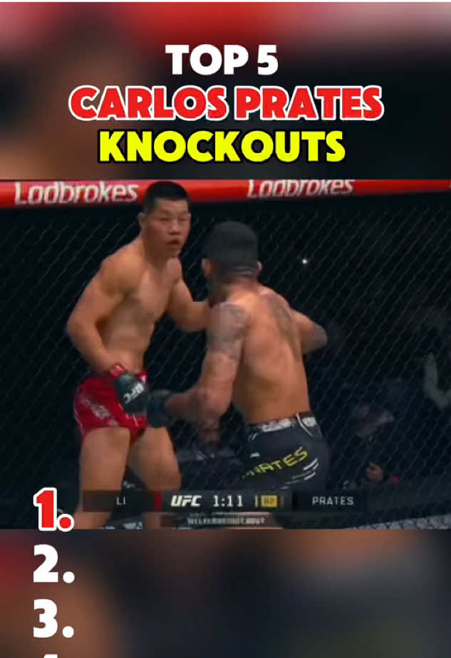 Top 5 Carlos Prates Knockouts #carlosprates #UFC #mma 