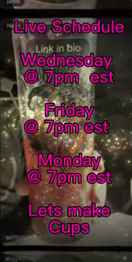 #CapCut live schedule! Hope to see you all there. #cups #snowglobetumbler #live #schedule 