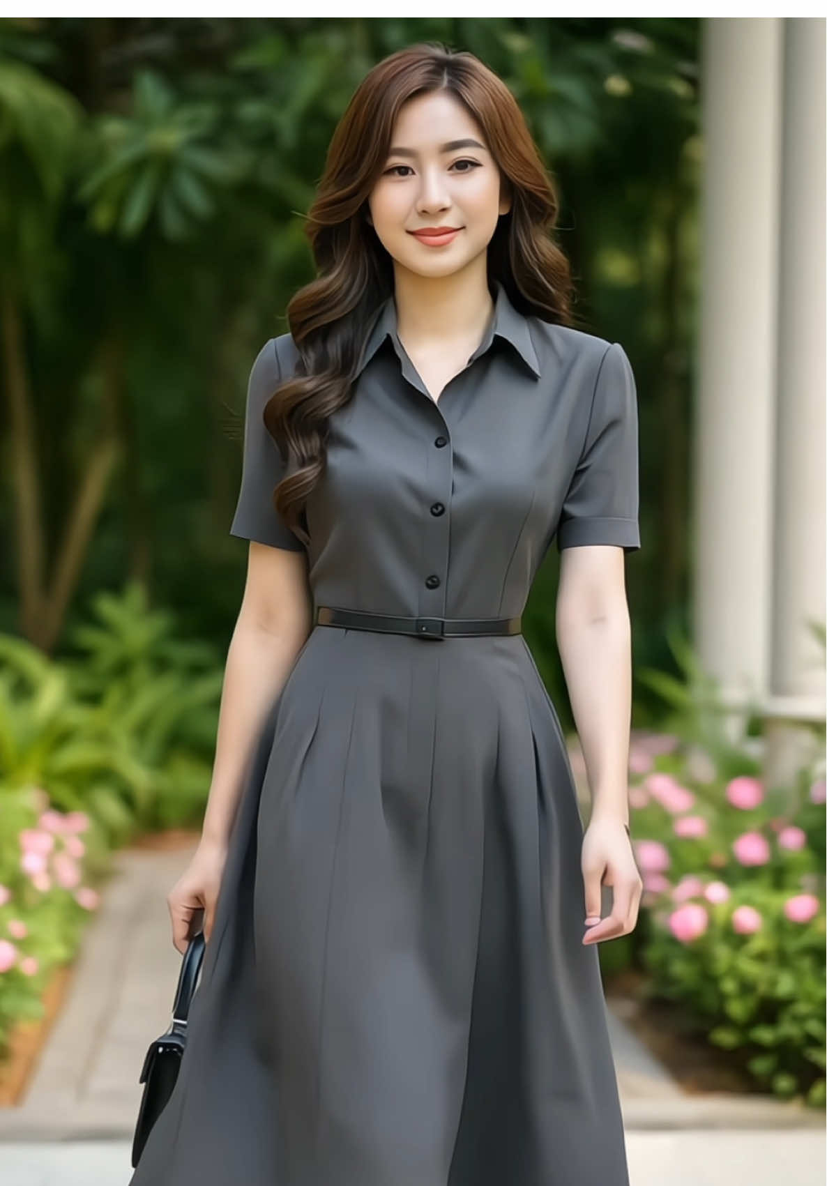 Đầm dài cổ sơ siêu đẹp,mặc đi làm đi chơi đi đâu cũng xinh#vay #vayxinh #vayxinhmoingay #vaydep #xh 