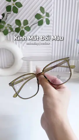 Kính mắt đổi màu nữ #kinhmat #kinhmatdoimau #kinhmatnu #cherryunboxx #viral 