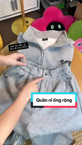 Quần nỉ ống rộng #quần #hottrend #muataitiktok #muasamcungtiktok #tiktokshop 