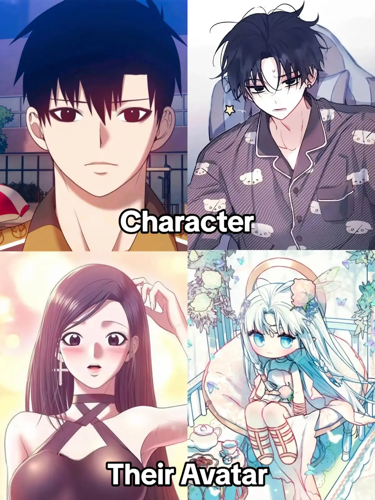 Title: 1. +99 Reinforced Wooden Stick 2. Our Guild's Idol 3. Grandpa’s Wardrobe and the Ghost I Inherited 4. Became The Lucky 666 Princess Destiny 5. A Barbarian Was Admitted to the Academy 6. I'm Really Not a Goddess #viral #xuhuong #fyp #manhwa #nos2204 