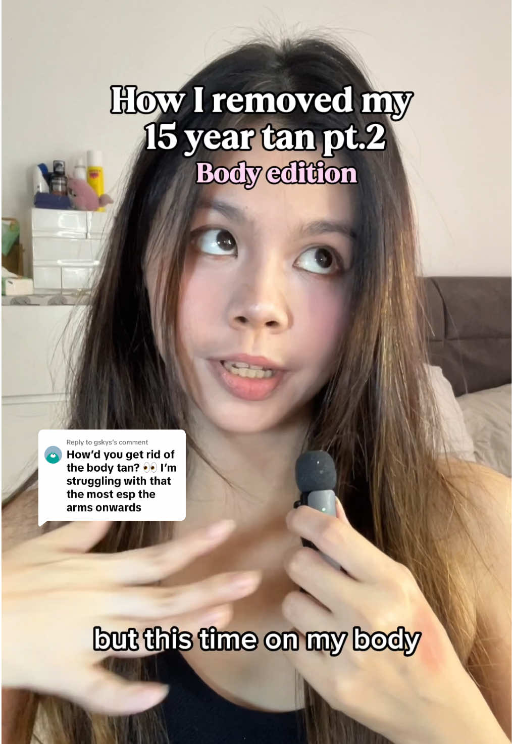 Replying to @gskys pt.2 on how I remove my 15 year tan coz a lot were asking about how I remove the tan off my body as well. #tanremoval #brightening #sunscreen #skincaretips #skincareroutine 