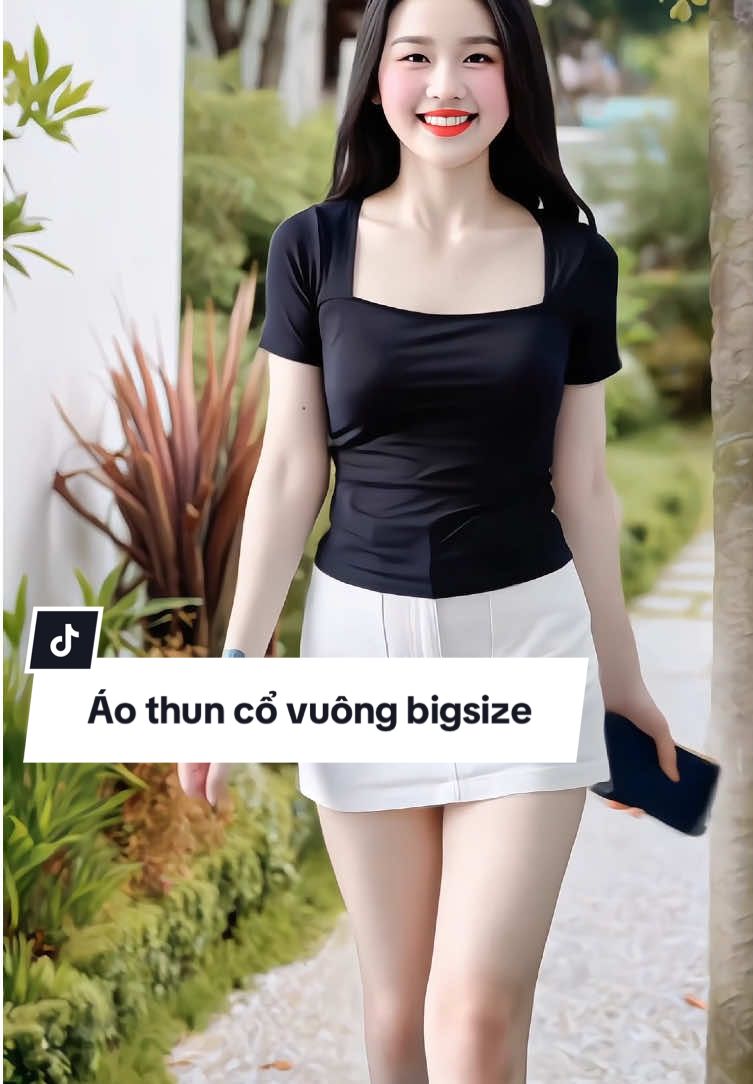 Áo thun bigsize cổ vuông tay ngắn nhiều màu xinh nha nàng ơi #aothunxinh #aothunnu #aobigsize #xuhuong #ThoiTrendNu 