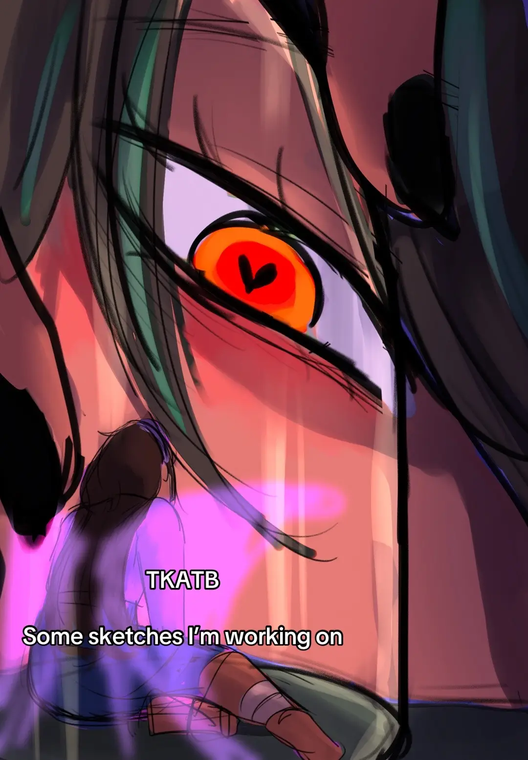 My MC(Olivia) and Sol #TKaTB #wip #Sol #soltkatb #tkatbfanart 