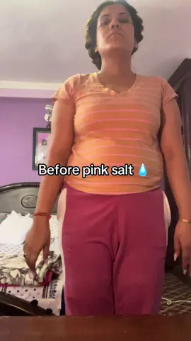 Who knew pink salt water could make this difference? ✨#PCOSBloating #pcosjourney #pcoswarrior #pcosproblems #consistency 