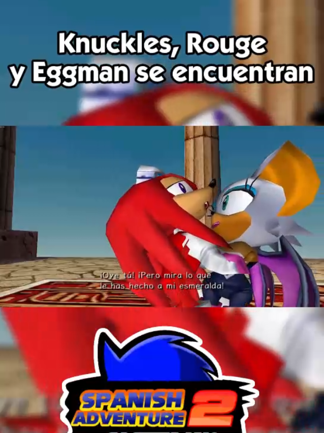 Aquí podéis ver cómo Knuckles encuentra a Rouge robando la Esmeralda maestra, una gema que Knuckles protege con su vida, pero al cabo de un rato viene el malvado Doctor Eggman para intentar robarla también... pero ahora en Castellano! 🎙️VOCES🎙️ - Knuckles: @AceDubs  - Rouge: @Evama  - Eggman: @KiranDubs  #castellano #sonicadventure2 #sonicmovie3 #doblaje #knuckles 