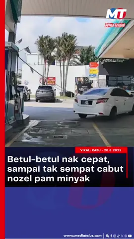 Mungkin dia gugup bawa kereta. Apa-apa pun kena pastikan semua dah ok, baru jalan. Kredit media sosial #trendingnewsmalaysia #beritaditiktok #johor #pamminyak #mediatelus
