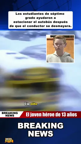 7th grader stops school bus after driver passes out#breakingnews #schoolbus #accident #littlehero 