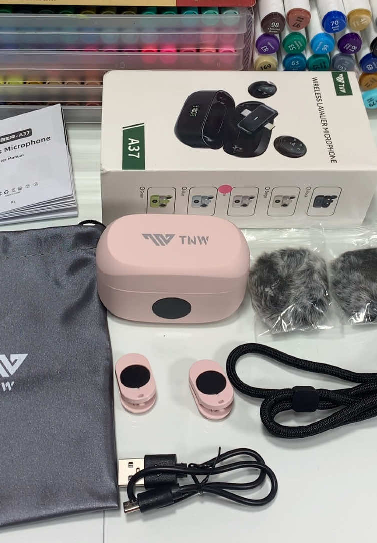 Unboxing TNW A37 wireless microphone | aku pilih warna pink warnanya cantik banget 😍🥰 yuk samaan!! Cek keranjang kuning ya #tnwmicwireless #tnwa37 