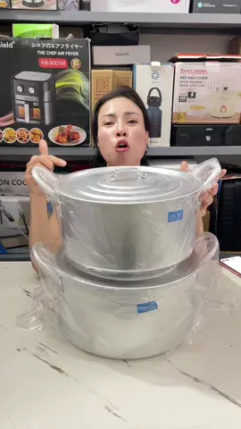Cuối cùng cũng được giảm giá cho 2 chiếc nồi nhôm tem xanh rồi ạ #noinhom #noinhomtemxanh #noi #xuhuong #hahienhoa1 