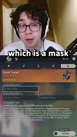 bro equipped the xiao mask 💀💀💀 #genshin #GenshinImpact #zy0x 