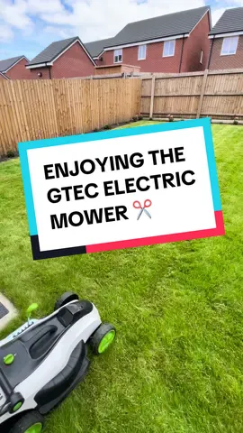Absolutely loving the @Gtech UK battery powered lawn mower - lightweight & does a fantastic job! ✂️ #lawncare #gtec #lawnmower #gardenproject #grasscutting 