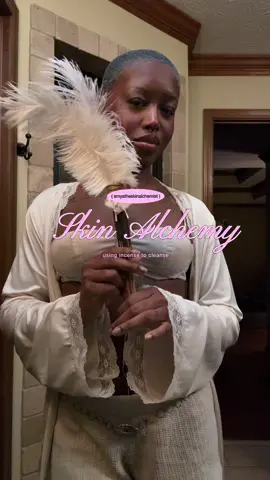 let’s cleanse 🫧 your auric field is the subtle body of unseen energy surrounding your physical form that engages with the vibrational field of experiences (aka the world) think of it like a spider web 🕸️  we have tons of conversations, consume so much information, and move through so many emotions in one day that get tangled in our energy web. If we fail to release these stuck energies, they get suppressed in our physical bodies. For many women, these emotions get trapped in the womb.  over the past month or so I’ve been so so so obsessed with using my Maat incense from @lavvagod on IG, which she hand rolled herself using frankincense & myrrh to cleanse the energy body and attract peace, calm, and protection over oneself. My spirits speak to me and I get the most divine downloads when I burn these incense. Plus they smell hella good and burn really slow- so you can take your time & be present with its magic.  Are you already using incense in your skin alchemy rituals? If not, grab an ethically sourced bundle from your favorite energy worker this month and let me know what you think. ✨ 🧚🏾skincare routine selfcare routine selfcare ritual 🧚🏾