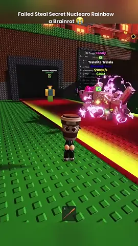 Failed Steal Secret Nuclearo Rainbow a Brainrot(#roblox #collaboration #influencerstory #alabamabarker 