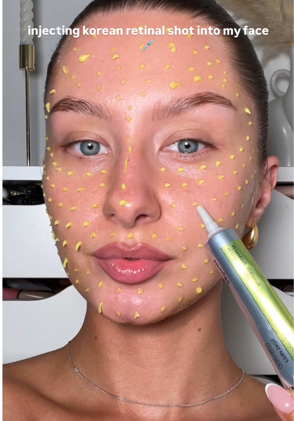 I wish I tried this viral Korean product sooner🤯💉✨ ad  the @celimax.global retinal shot tightening booster is a game changer for the skin💫 retinal = glow + smooth texture & breakout care✨  #skin #skincare #celimax #retinal #skincareroutine                  