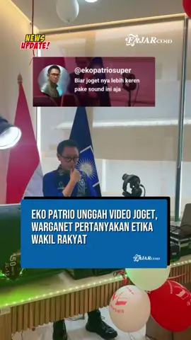 Anggota DPR RI Eko Hendro Purnomo atau Eko Patrio menjadi sorotan publik usai mengunggah video joget dengan caption “Biar jogetnya lebih keren, pakai sound ini aja.” Unggahan tersebut menuai kritik warganet yang menilai aksi Eko tidak mencerminkan sikap kenegarawanan. Sebagai wakil rakyat, ia diharapkan dapat memberikan teladan positif, bukan sekadar mengikuti tren hiburan di media sosial. Kritik yang muncul tidak hanya menyoroti soal jogetnya, tetapi juga menyinggung sensitivitas anggota dewan terhadap marwah DPR sebagai simbol perwakilan rakyat. Alih-alih meredam polemik, aksi Eko dianggap memperkuat citra DPR yang kerap dinilai abai terhadap kritik publik. Sebelumnya, fenomena pejabat negara berjoget di acara resmi memang kerap menjadi perdebatan. Termasuk saat sidang tahunan MPR dan perayaan HUT ke-80 RI di Istana Merdeka, Jakarta, sejumlah pejabat tampak ikut berjoget.  Aksi itu menuai respons beragam dan dinilai sebagian masyarakat kurang peka dengan kondisi sosial bangsa saat ini. (Apr)