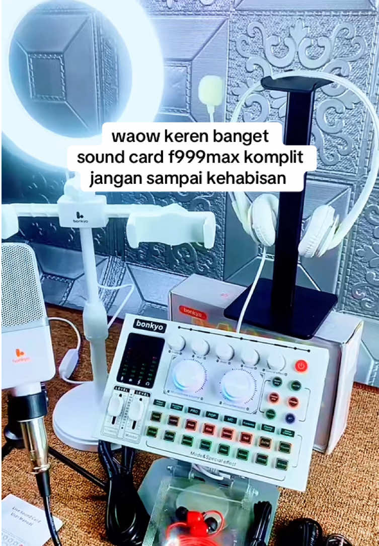 Membalas @Munas Sadi S miliki sekarang diskon gede sound card f999 max masih tersedia stok tdk banyak jgn sampai kehabisan #soundcard #bonkyo #f999max #rekomendasi #alatlivestreaming 