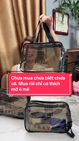 Set 3 túi đựng đồ mỹ phẩm trong suốt nhìn thấy đồ bên trong#xuhuong #tuidungmypham #set3tuidungmyphamtrongsuot 