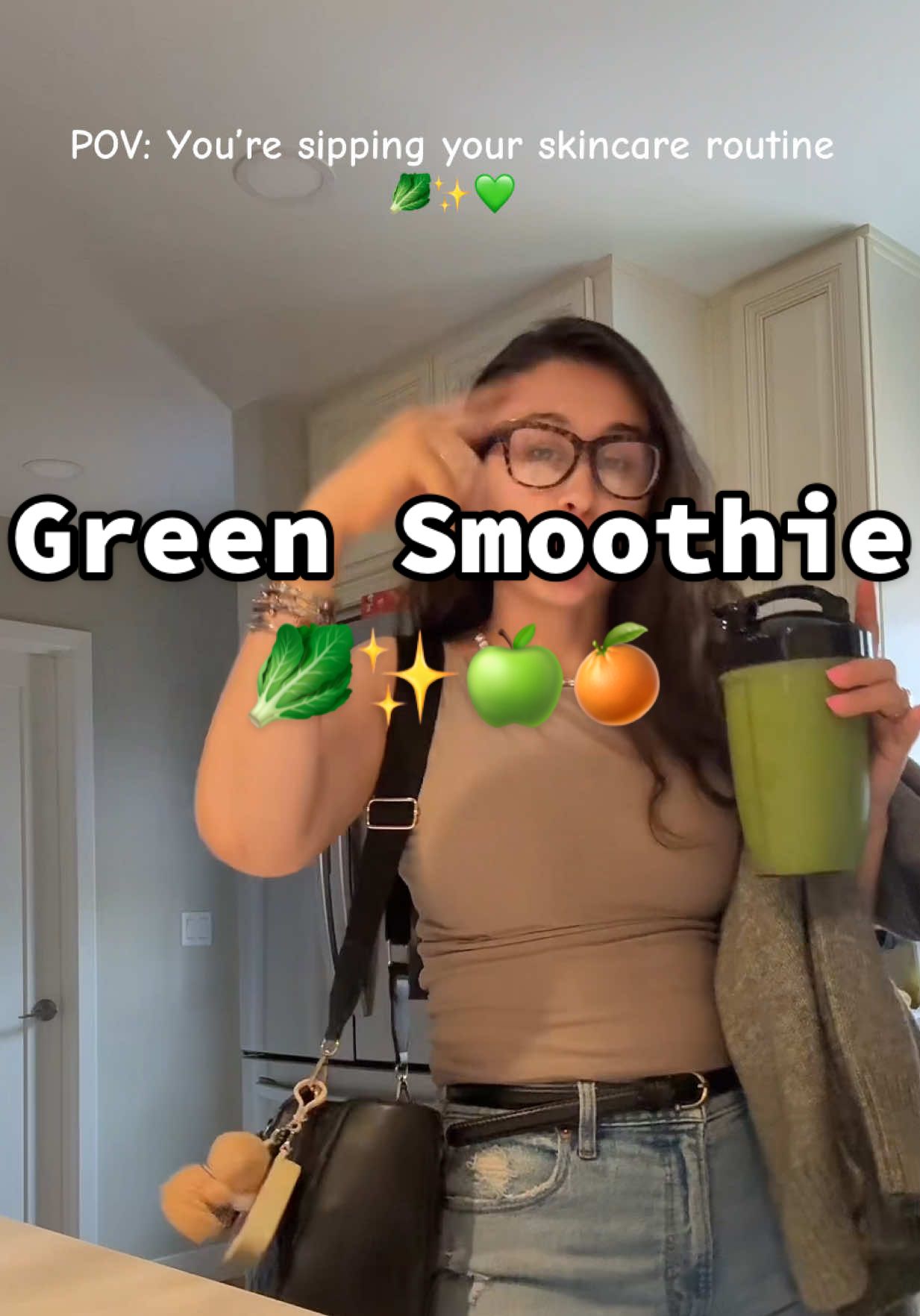 ✨ Blending up my skincare in a glass 💚 This green smoothie is packed with vitamins, antioxidants, and hydration for that natural glow 🌱🍍🍊  #yesssi_pr #greensmoothie #wellnessjourney #glowingskin ##glowfromwithin