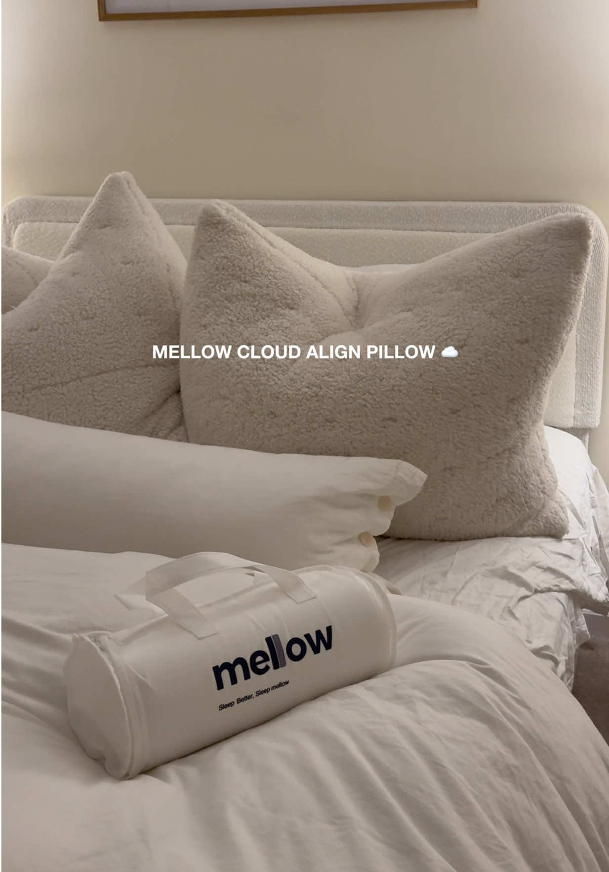brb while I sleep on a cloud- literally ☁️☁️ @Mellow Sleep  #pillowrecommendations #sleepcomfort #homeessentials #bedroomdecor #sleepbetter 